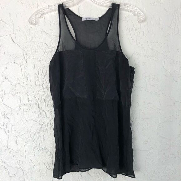 ALEXANDER WANG Black Silk Sheer Tank Top Size XS - Picture 2 of 9